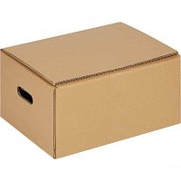 Короб картонный 200x400x300 (10 шт) с ручками и клапаном внахлест
